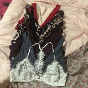 8PC LOT of: Victoria’s Secret Bralettes+ Free People